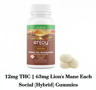 Enjoy Social 12mg THC + Lions' Mane Hybrid 25ct