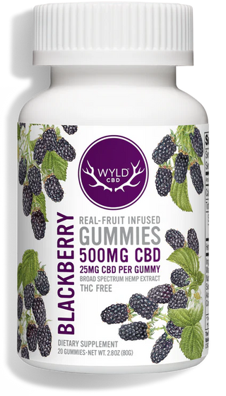 Wyld Blackberry 25mg CBD Gummies 40ct