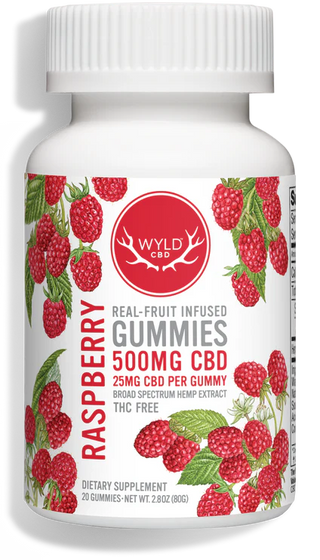 Wyld Raspberry 25mg CBD Gummies 40ct |