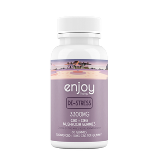 Enjoy De-Stress 100mg CBD 10mg CBG + Reishi, Lion's Mane, Chaga, Ashwaghanda