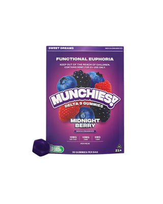 Munchies Midnight Berry 10mg THC + CBD,CBN Indica 20ct