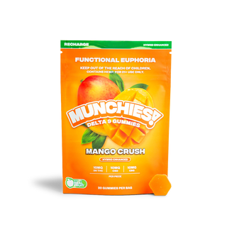 Munchies Mango Crush 10mg THC + CBG,CBD Hybrid 20ct